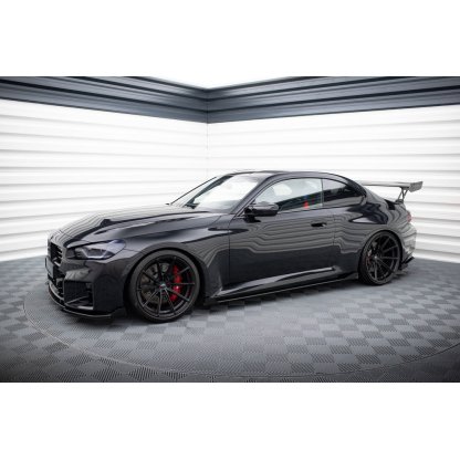 Maxton Design "Street Pro" difuzory pod boční prahy s křidélky ver.1 pro BMW M2 G87, plast ABS bez povrchové úpravy