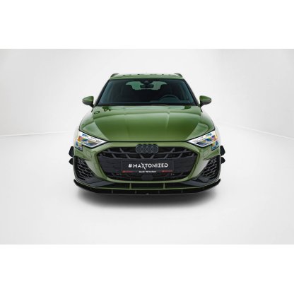 Maxton Design "Street Pro" spoiler pod přední nárazník pro Audi A3 8Y Facelift, plast ABS bez povrchové úpravy, S-Line / S-Line Sedan