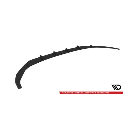Maxton Design "Street Pro" spoiler pod přední nárazník pro Audi S3 8Y Facelift, plast ABS bez povrchové úpravy, Sedan / Sportback, s černou a červenou linkou
