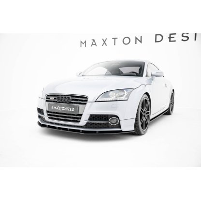 Maxton Design "Street Pro" spoiler pod přední nárazník pro Audi TT 8J Facelift, plast ABS bez povrchové úpravy, S-Line, s červenou linkou
