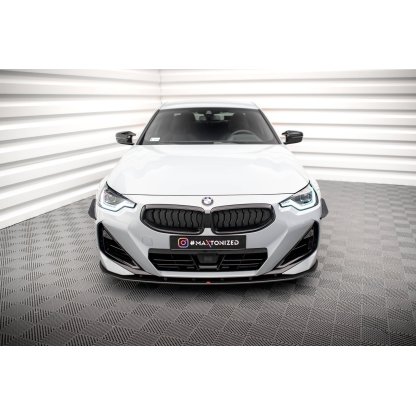 Maxton Design "Street Pro" spoiler pod přední nárazník pro BMW řada 2 G42 M240i, G42 M-Pack, plast ABS bez povrchové úpravy, s červenou linkou