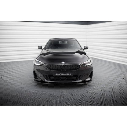 Maxton Design "Street Pro" spoiler pod přední nárazník pro BMW řada 2 G42 Standard, plast ABS bez povrchové úpravy, s červenou linkou