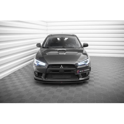 Maxton Design "Street Pro" spoiler pod přední nárazník pro Mitsubishi Lancer Evo Mk10, plast ABS bez povrchové úpravy