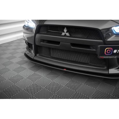 Maxton Design "Street Pro" spoiler pod přední nárazník pro Mitsubishi Lancer Evo Mk10, plast ABS bez povrchové úpravy