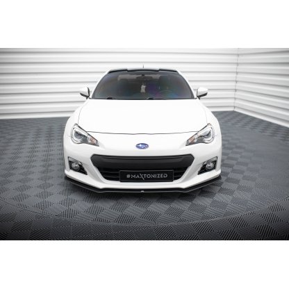 Maxton Design "Street Pro" spoiler pod přední nárazník pro Subaru BRZ Mk1, plast ABS bez povrchové úpravy, s černou a červenou linkou