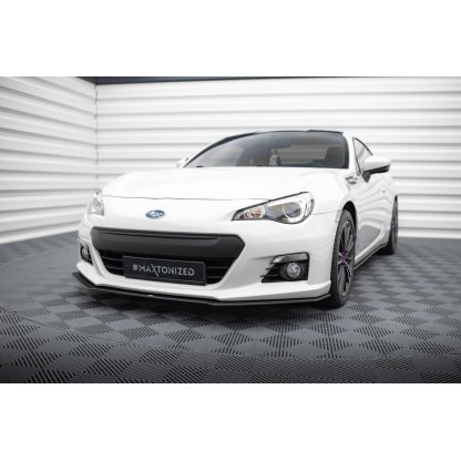 Maxton Design "Street Pro" spoiler pod přední nárazník pro Subaru BRZ Mk1, plast ABS bez povrchové úpravy, s černou a červenou linkou