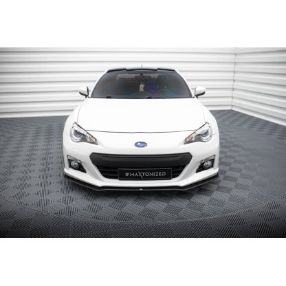 Maxton Design "Street Pro" spoiler pod přední nárazník pro Subaru BRZ Mk1, plast ABS bez povrchové úpravy, s černou a červenou linkou