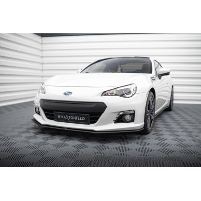 Maxton Design "Street Pro" spoiler pod přední nárazník pro Subaru BRZ Mk1, plast ABS bez povrchové úpravy, s černou a červenou linkou