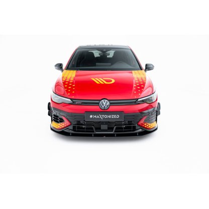 Maxton Design "Street Pro" spoiler pod přední nárazník pro Volkswagen Golf GTI Mk8 Facelift, plast ABS bez povrchové úpravy, Clubsport