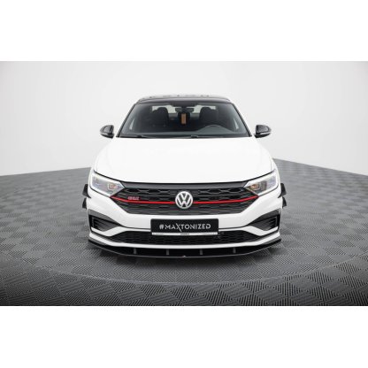 Maxton Design "Street Pro" spoiler pod přední nárazník pro Volkswagen Jetta Mk7 GLI, plast ABS bez povrchové úpravy, s černou a červenou linkou