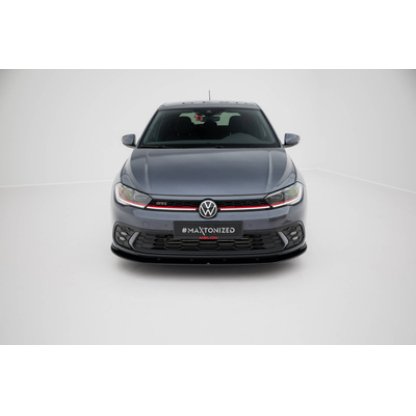 Maxton Design "Street Pro" spoiler pod přední nárazník pro Volkswagen Polo GTI Mk6 Facelift, plast ABS bez povrchové úpravy