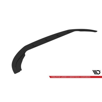 Maxton Design "Street Pro" spoiler pod přední nárazník pro Volkswagen Polo GTI Mk6 Facelift, plast ABS bez povrchové úpravy, s černou a červenou linkou