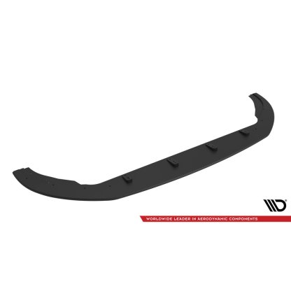 Maxton Design "Street Pro" spoiler pod přední nárazník pro Volkswagen Polo GTI Mk6 Facelift, plast ABS bez povrchové úpravy, s černou a červenou linkou