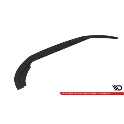 Maxton Design "Street Pro" spoiler pod přední nárazník pro Volkswagen Polo GTI Mk6 Facelift, plast ABS bez povrchové úpravy, s černou a červenou linkou