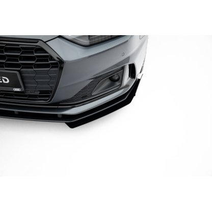 Maxton Design "Street Pro" spoiler pod přední nárazník s křidélky pro Audi A5 F5 Facelift, plast ABS bez povrchové úpravy, Coupe/Sportback
