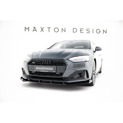 Maxton Design "Street Pro" spoiler pod přední nárazník s křidélky pro Audi A5 F5 Facelift, plast ABS bez povrchové úpravy, Coupe/Sportback