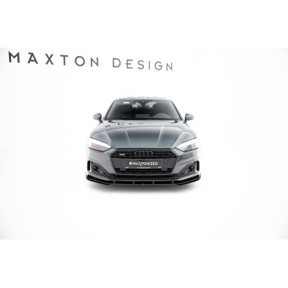 Maxton Design "Street Pro" spoiler pod přední nárazník s křidélky pro Audi A5 F5 Facelift, plast ABS bez povrchové úpravy, Coupe/Sportback
