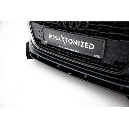 Maxton Design "Street Pro" spoiler pod přední nárazník s křidélky pro Audi A5 F5 Facelift, plast ABS bez povrchové úpravy, Coupe/Sportback
