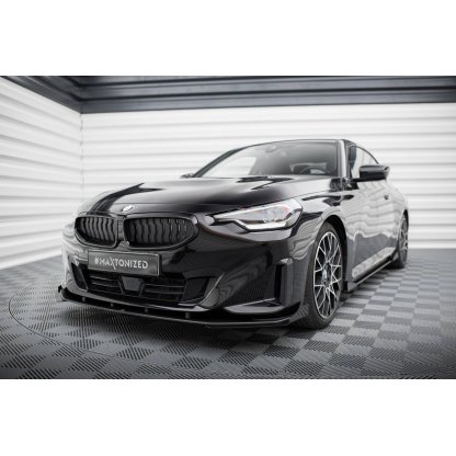Maxton Design "Street Pro" spoiler pod přední nárazník s křidélky pro BMW řada 2 G42 Standard, plast ABS bez povrchové úpravy, s červenou linkou