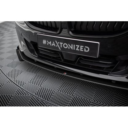 Maxton Design "Street Pro" spoiler pod přední nárazník s křidélky pro BMW řada 2 G42 Standard, plast ABS bez povrchové úpravy, s červenou linkou