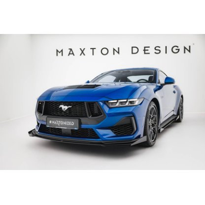 Maxton Design "Street Pro" spoiler pod přední nárazník s křidélky pro Ford Mustang Mk7 GT, plast ABS bez povrchové úpravy