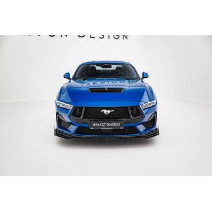 Maxton Design "Street Pro" spoiler pod přední nárazník s křidélky pro Ford Mustang Mk7 GT, plast ABS bez povrchové úpravy