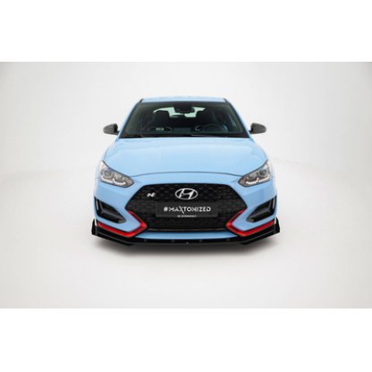 Maxton Design "Street Pro" spoiler pod přední nárazník s křidélky pro Hyundai Veloster N Mk2, plast ABS bez povrchové úpravy