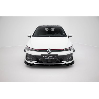 Maxton Design "Street Pro" spoiler pod přední nárazník s křidélky pro Volkswagen Golf R-Line Mk8 Facelift, plast ABS bez povrchové úpravy