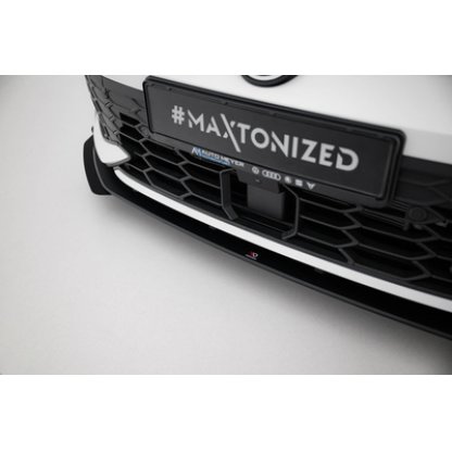 Maxton Design "Street Pro" spoiler pod přední nárazník s křidélky pro Volkswagen Golf R-Line Mk8 Facelift, plast ABS bez povrchové úpravy
