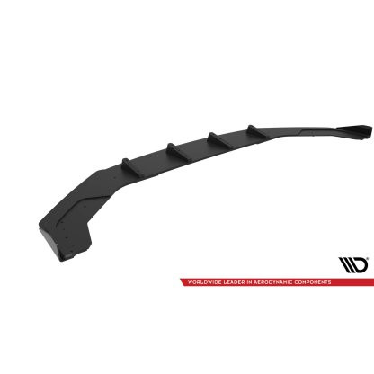 Maxton Design "Street Pro" spoiler pod přední nárazník s křidélky pro Volkswagen Jetta Mk7 GLI, černý lesklý plast ABS, s černou linkou