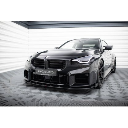 Maxton Design "Street Pro" spoiler pod přední nárazník s křidélky ver.1 pro BMW M2 G87, plast ABS bez povrchové úpravy
