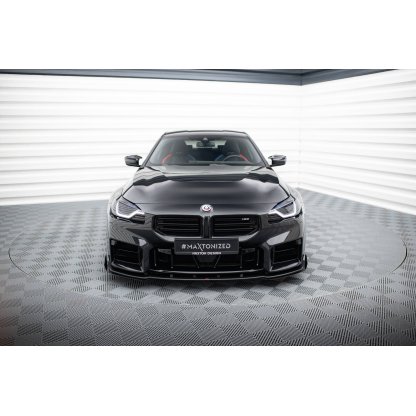 Maxton Design "Street Pro" spoiler pod přední nárazník s křidélky ver.1 pro BMW M2 G87, plast ABS bez povrchové úpravy