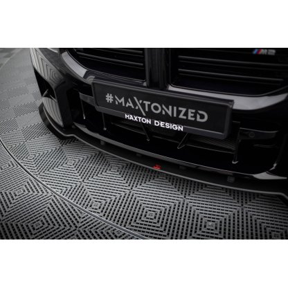 Maxton Design "Street Pro" spoiler pod přední nárazník s křidélky ver.1 pro BMW M2 G87, plast ABS bez povrchové úpravy