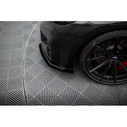 Maxton Design "Street Pro" spoiler pod přední nárazník s křidélky ver.1 pro BMW M2 G87, plast ABS bez povrchové úpravy, s červenou linkou