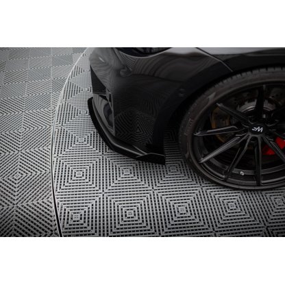 Maxton Design "Street Pro" spoiler pod přední nárazník s křidélky ver.1 pro BMW M2 G87, plast ABS bez povrchové úpravy, s červenou linkou