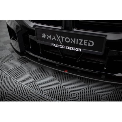Maxton Design "Street Pro" spoiler pod přední nárazník ver.2 pro BMW M2 G87, plast ABS bez povrchové úpravy, s červenou linkou