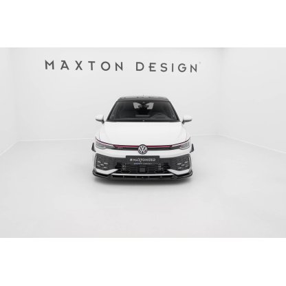 Maxton Design "Street Pro" spoiler pod přední nárazník ver.2 pro Volkswagen Golf R-Line Mk8 Facelift, plast ABS bez povrchové úpravy