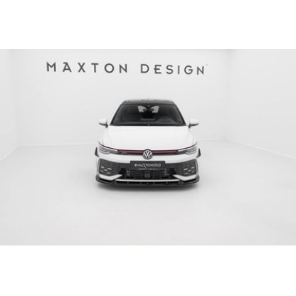 Maxton Design "Street Pro" spoiler pod přední nárazník ver.2 pro Volkswagen Golf R-Line Mk8 Facelift, plast ABS bez povrchové úpravy