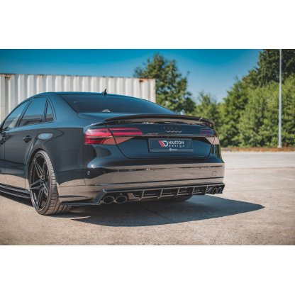 Maxton Design vložka zadního nárazníku pro Audi S8 D4 FL, černý lesklý plast ABS