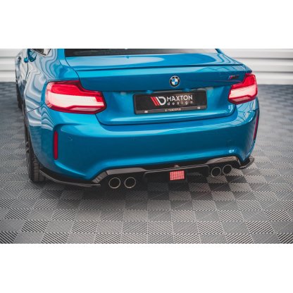 Maxton Design vložka zadního nárazníku pro BMW M2 F87, černý lesklý plast ABS