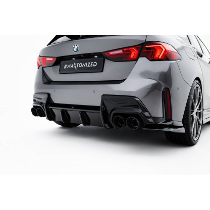 Maxton Design vložka zadního nárazníku pro BMW řada 1 F70, černý lesklý plast ABS, M135i