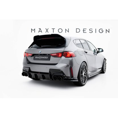 Maxton Design vložka zadního nárazníku pro BMW řada 1 F70, černý lesklý plast ABS, M135i