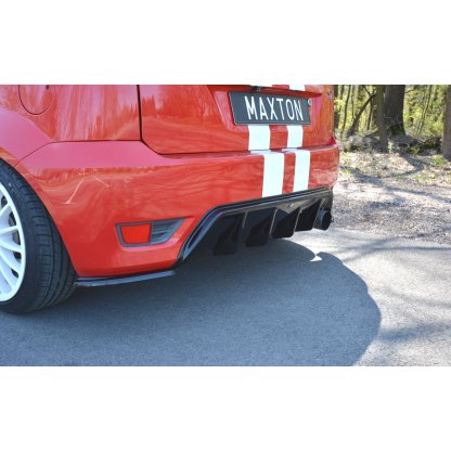 Maxton Design vložka zadního nárazníku pro Ford Fiesta ST Mk6, černý lesklý plast ABS
