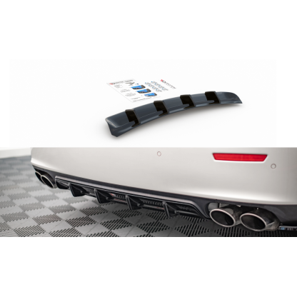 Maxton Design vložka zadního nárazníku pro Maserati Ghibli Mk3, černý lesklý plast ABS
