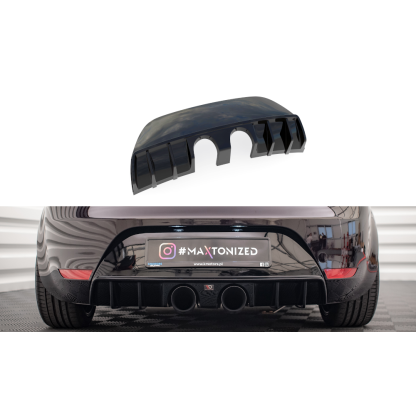 Maxton Design vložka zadního nárazníku pro Seat Leon Cupra Mk2, černý lesklý plast ABS