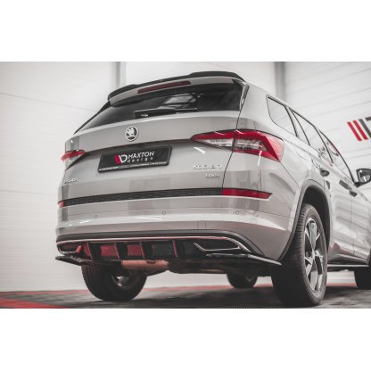 Maxton Design vložka zadního nárazníku pro Škoda Kodiaq Sportline 2016-, černý lesklý plast ABS