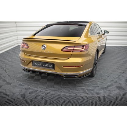 Maxton Design vložka zadního nárazníku pro Volkswagen Arteon, černý lesklý plast ABS