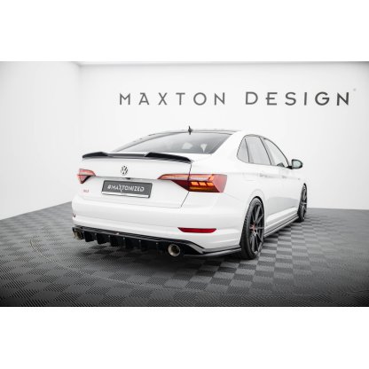 Maxton Design vložka zadního nárazníku pro Volkswagen Jetta Mk7 GLI, černý lesklý plast ABS