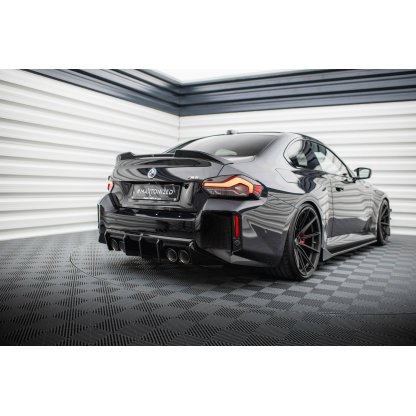 Maxton Design vložka zadního nárazníku ver.1 pro BMW M2 G87, černý lesklý plast ABS