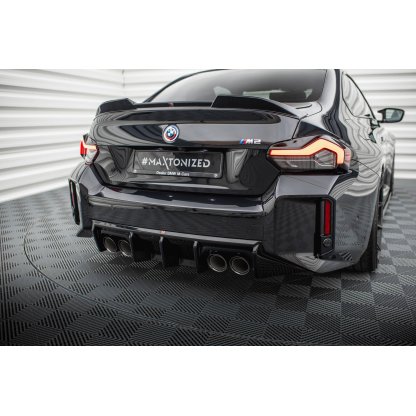 Maxton Design vložka zadního nárazníku ver.1 pro BMW M2 G87, černý lesklý plast ABS